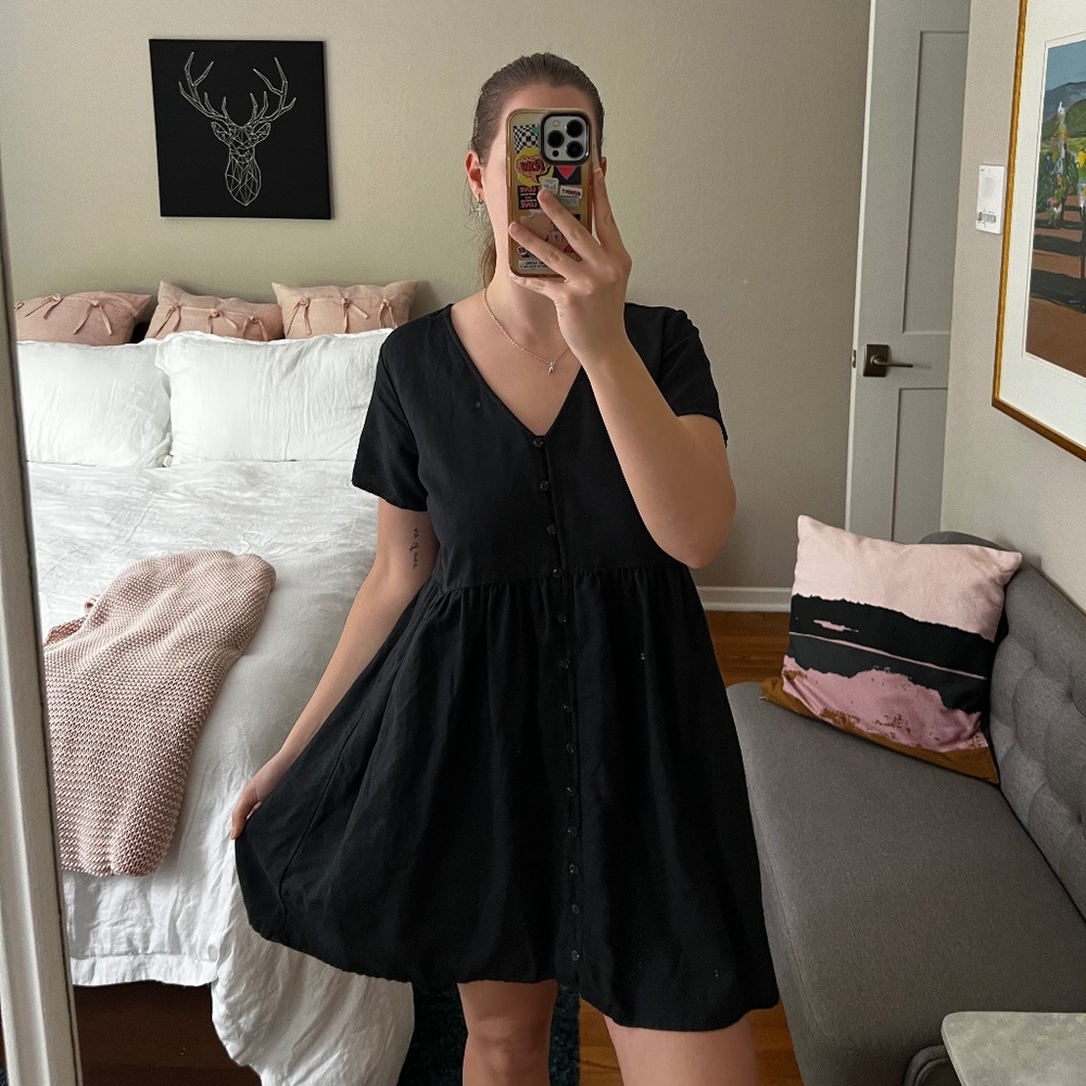 Madewell button A-line dress